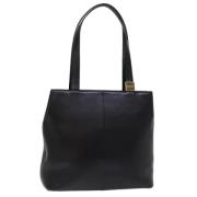 Pre-owned Leather handbags Burberry Vintage , Black , Dames