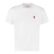 Hart Logo Katoenen T-shirt Ami Paris , White , Dames