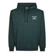 Stoere Hoodie met Pakkende Slogan Drole de Monsieur , Green , Heren