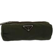 Pre-owned Nylon pouches Prada Vintage , Green , Dames