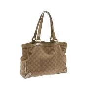 Pre-owned Canvas gucci-bags Gucci Vintage , Beige , Dames