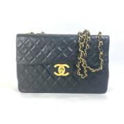 Pre-owned Leather chanel-bags Chanel Vintage , Black , Dames