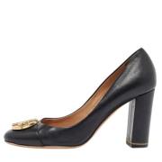 Pre-owned Leather heels Salvatore Ferragamo Pre-owned , Black , Dames