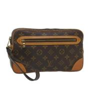 Pre-owned Canvas clutches Louis Vuitton Vintage , Brown , Dames