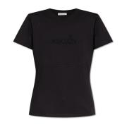 T-shirt met logo Moncler , Black , Dames