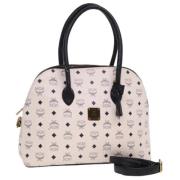 Pre-owned Leather handbags MCM Pre-owned , White , Dames