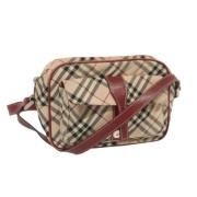 Pre-owned Nylon shoulder-bags Burberry Vintage , Beige , Dames