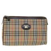 Pre-owned Canvas clutches Burberry Vintage , Beige , Dames