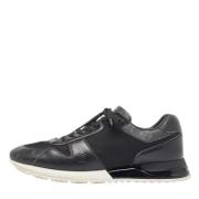 Pre-owned Leather sneakers Louis Vuitton Vintage , Black , Heren