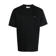 Zwart Katoenen Logo T-shirt Calvin Klein , Black , Heren