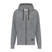 Sherpa Hooded Zip Sweater Cerruti 1881 , Gray , Heren