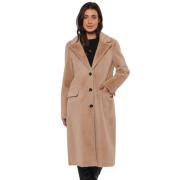 Lange Enkele Breasted Jas Rino&Pelle , Beige , Dames