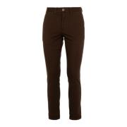 Heren Katoenen Chino Broek Sun68 , Brown , Heren