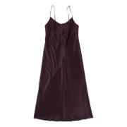 Zijden IJsgrijze Slipdress Roberto Collina , Red , Dames