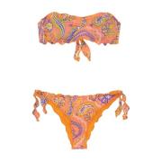 Bikini Fascia E Slip Nodi Regolabile Frou Frou Sunrise F**k , Multicol...