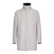 Chantilly-tone Car Coat met Afneembare Kraag Herno , White , Heren