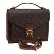 Pre-owned Canvas handbags Louis Vuitton Vintage , Brown , Dames