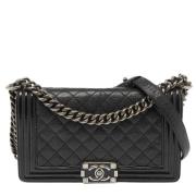 Pre-owned Leather chanel-bags Chanel Vintage , Black , Dames