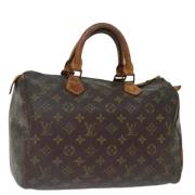 Pre-owned Canvas handbags Louis Vuitton Vintage , Brown , Dames