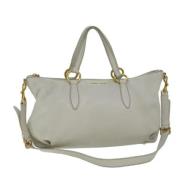 Pre-owned Leather handbags Miu Miu Pre-owned , White , Dames