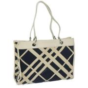 Pre-owned Canvas handbags Burberry Vintage , Blue , Dames