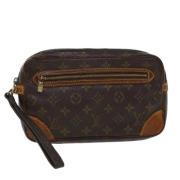 Pre-owned Canvas clutches Louis Vuitton Vintage , Brown , Dames