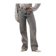 Strass Bull Pants Mom Jeans Alix The Label , Gray , Dames