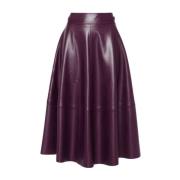 Paarse Faux Leren A-Lijn Rok Liu Jo , Purple , Dames