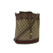 Pre-owned Canvas gucci-bags Gucci Vintage , Beige , Dames