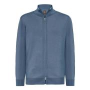 Merino wol volledige rits trui Boggi Milano , Blue , Heren