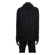 Zwarte hoodie met kangoeroezak en signatuurdetail Boris Bidjan Saberi ...