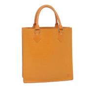 Pre-owned Leather handbags Louis Vuitton Vintage , Orange , Dames