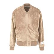 Chenille Bomberjack met ritssluiting Hinnominate , Beige , Dames