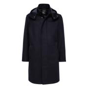 Parka In Technische Wol Boggi Milano , Blue , Heren