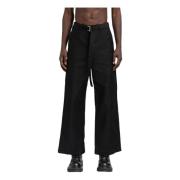 Zwarte Moleskin Wijde Broek Sacai , Black , Heren