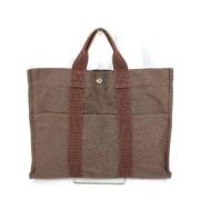 Pre-owned Fabric totes Hermès Vintage , Brown , Dames