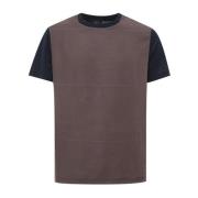 Blauw Katoen Crew Neck T-Shirt Brioni , Brown , Heren