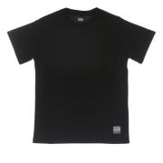 Zwarte Tee met Geborduurd Label Propaganda , Black , Heren