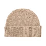 Cashmere Kabel Gebreide Beanie Drumohr , Beige , Heren