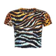 Korte Mouw T-shirt Just Cavalli , Multicolor , Dames