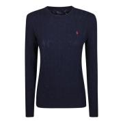 Stijlvolle ronde hals trui Ralph Lauren , Blue , Dames