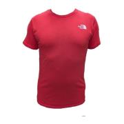 Rood Logo Katoenen T-shirt The North Face , Red , Heren