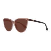 Bruine Lens Vlinder Zonnebril Max Mara , Beige , Dames