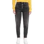 Klassieke Denim Jeans met Vijf Zakken Tommy Jeans , Black , Dames