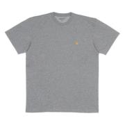 Grijs Heather/Goud Korte Mouw T-shirt Carhartt Wip , Gray , Heren