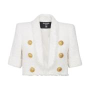 Wit dameskleding Aw24 Balmain , White , Dames