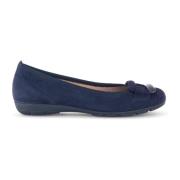 Navy Leren Ballerina Schoenen Gabor , Blue , Dames