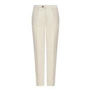 Beige Broek Elegante Stijl Brunello Cucinelli , Beige , Heren