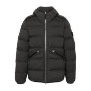 Stijlvolle Parka Jas voor Mannen Stone Island , Black , Heren