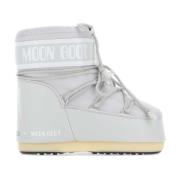 Icon Lage Enkellaarzen van Donkergrijs Nylon Moon Boot , Gray , Dames